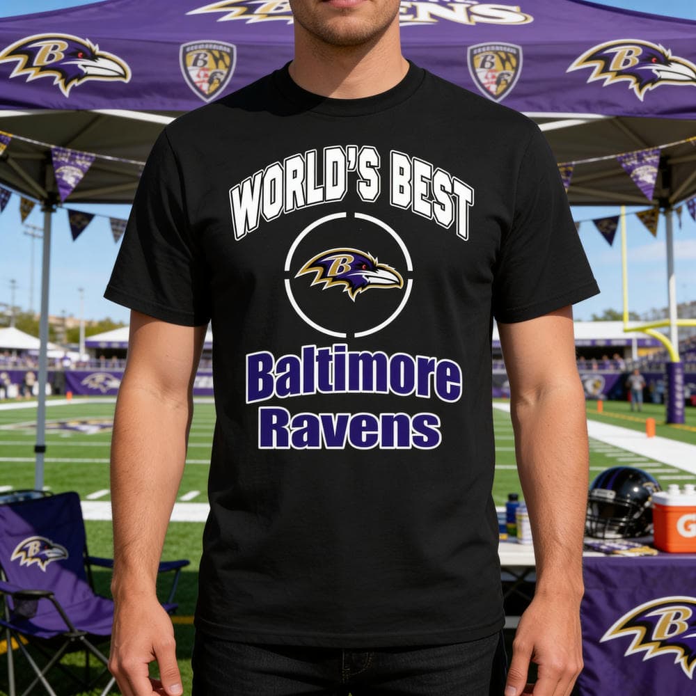 Amazing World’s Best Dad Baltimore Ravens T Shirts