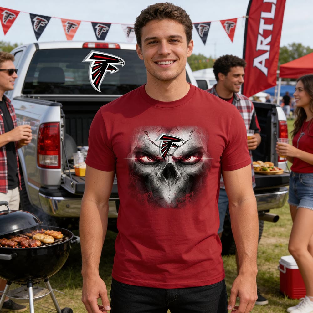 Atlanta Falcons Skulls Of Fantasy Logo T Shirts