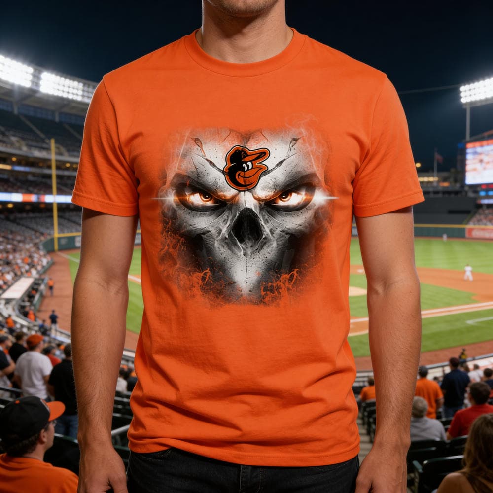 Baltimore Orioles Skulls Of Fantasy Logo T Shirts