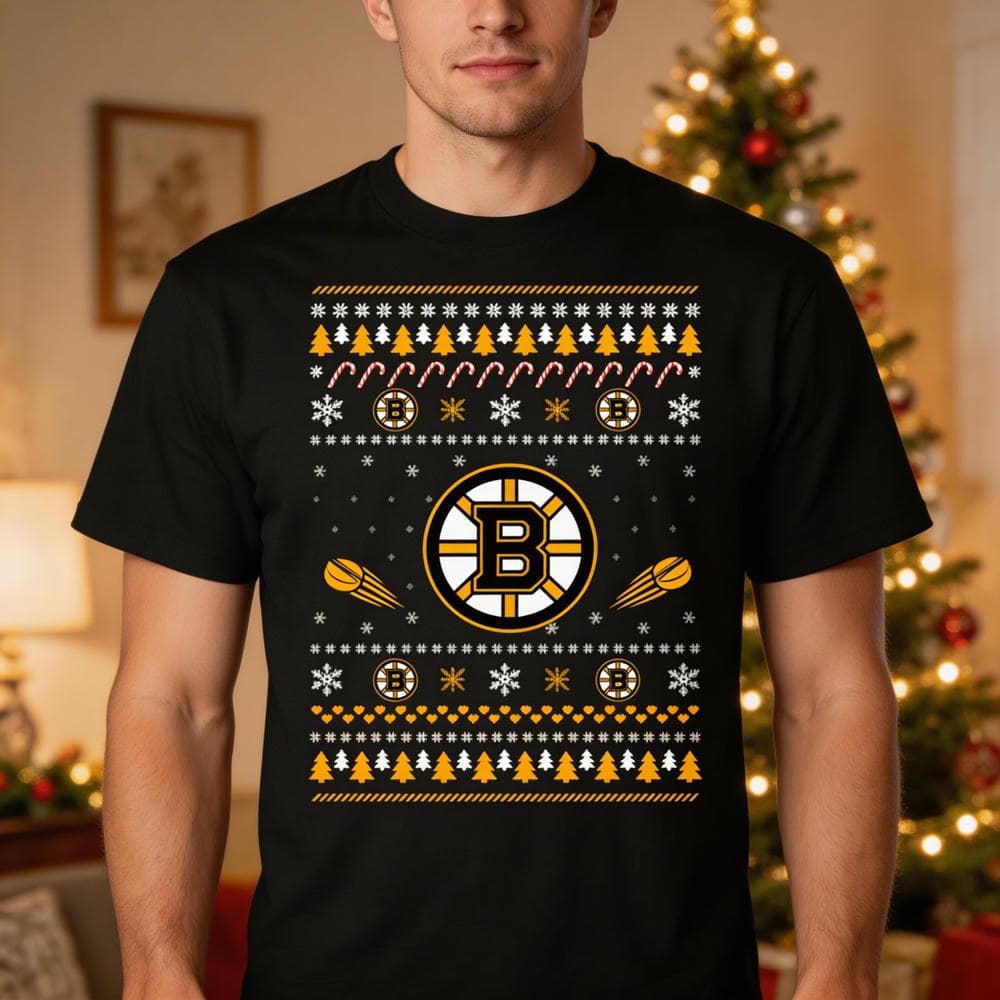 Boston Bruins  Stitch Knitting Style T Shirt