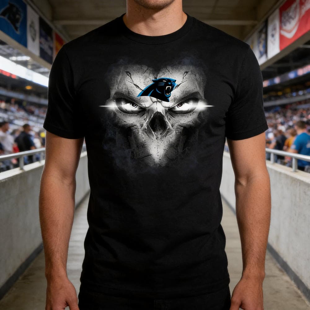 Carolina Panthers Skulls Of Fantasy Logo T Shirts