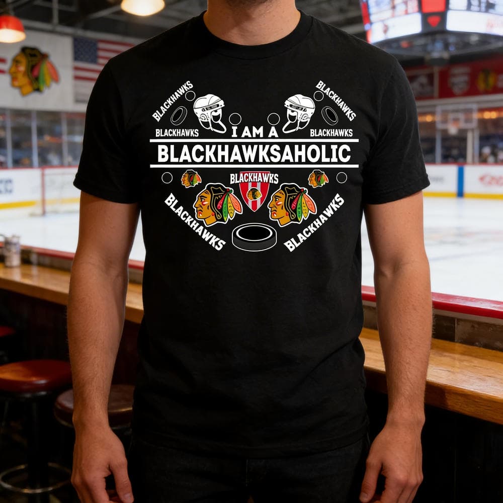 I Am A Blackhawksaholic Chicago Blackhawks T Shirts