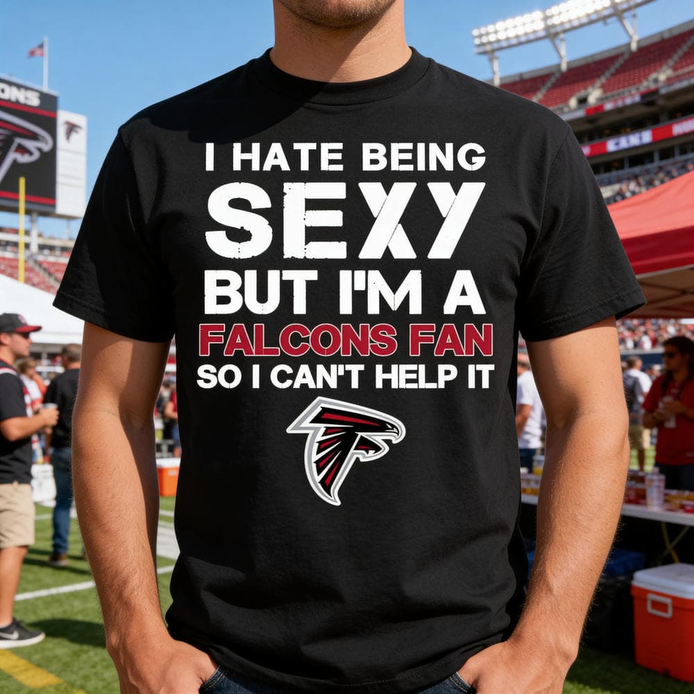 I Hate Being Sexy But I’m Fan So I Can’t Help It Atlanta Falcons Cardinal T Shirts