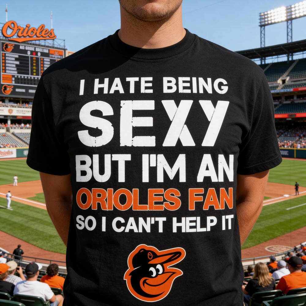 I Hate Being Sexy But I’m Fan So I Can’t Help It Baltimore Orioles T Shirts