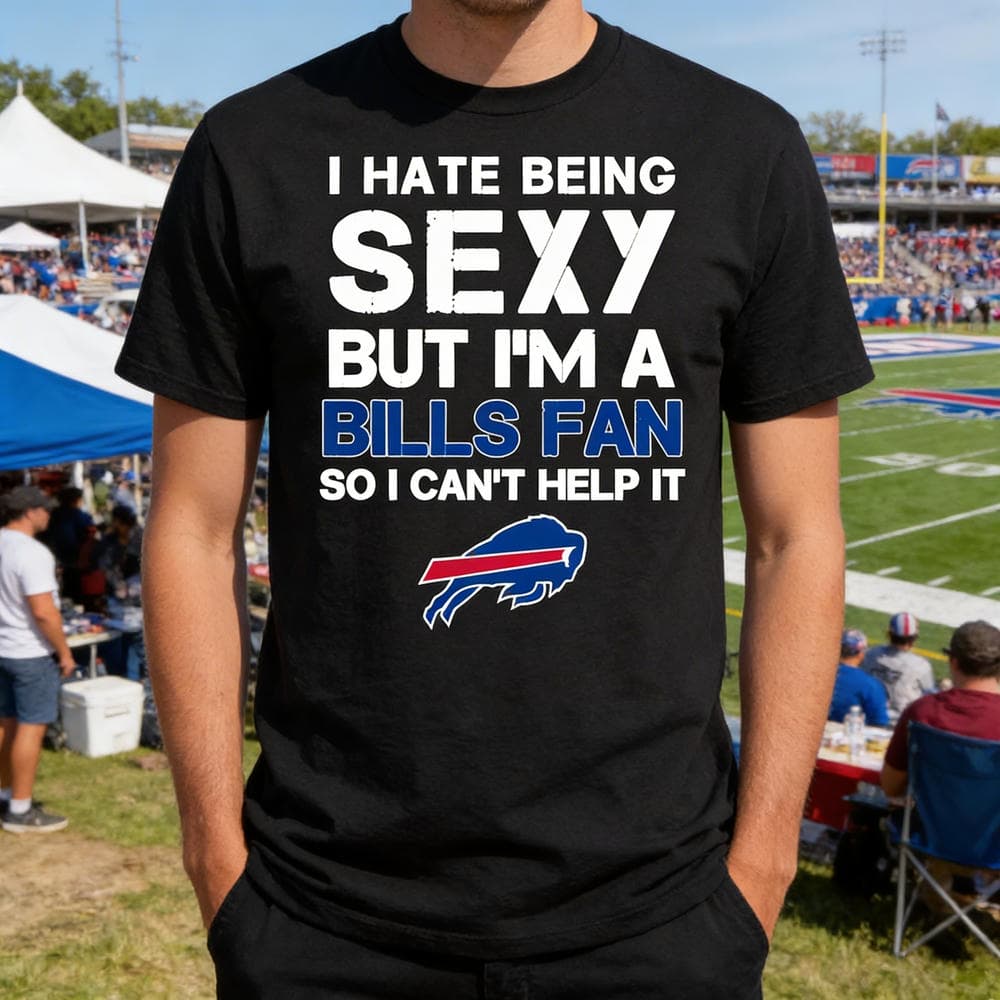 I Hate Being Sexy But I’m Fan So I Can’t Help It Buffalo Bills Royal T Shirts