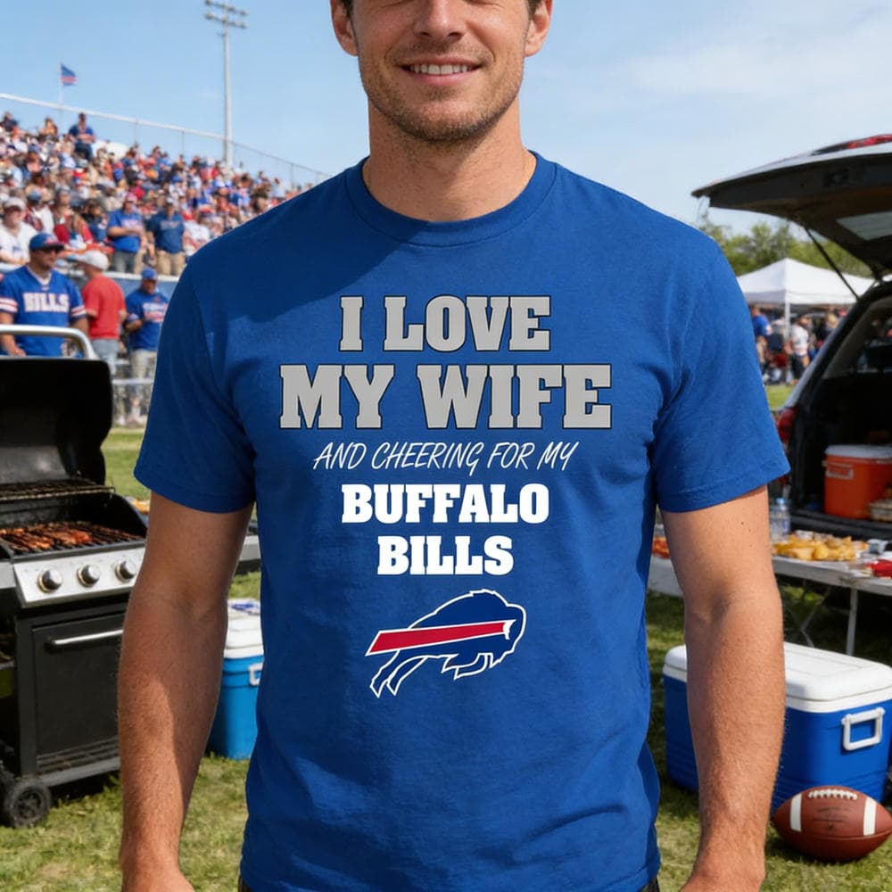 I Love My Wife And Cheering For My Buffalo Bills T Shirts