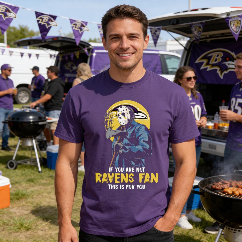 Jason With His Axe Baltimore Ravens T Shirts