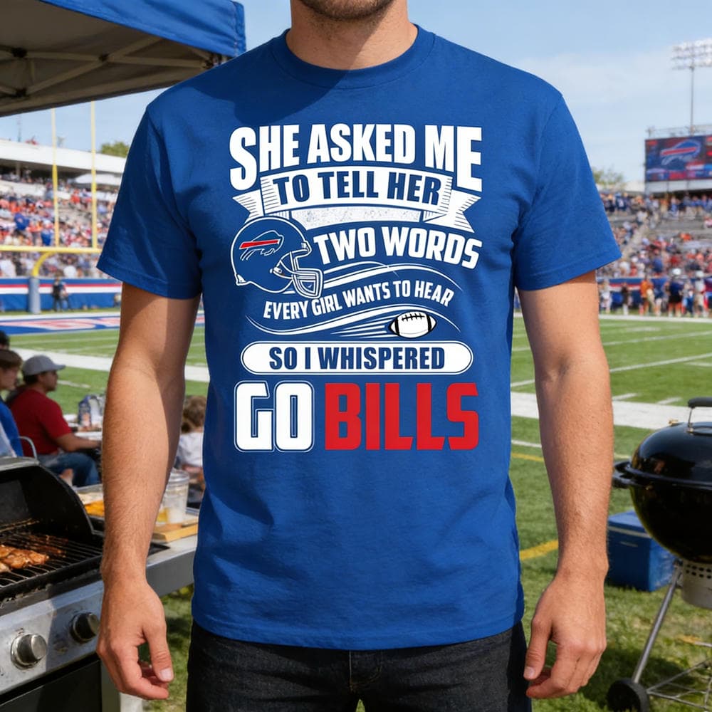 She Asked Me To Tell Her Two Words Buffalo Bills T Shirts