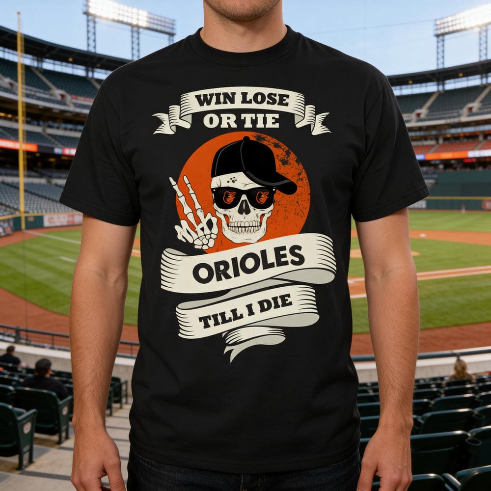 Skull Say Hi Baltimore Orioles T Shirts