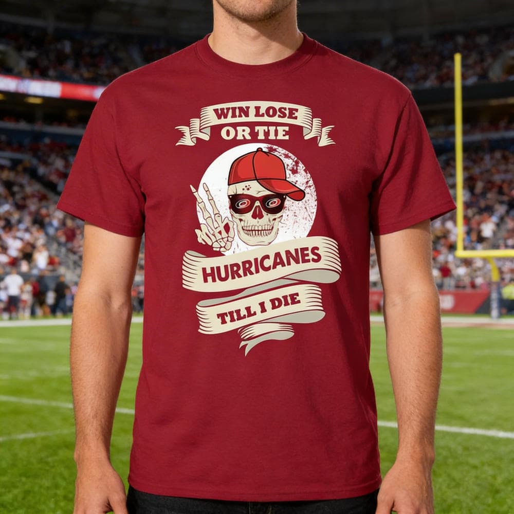 Skull Say Hi Carolina Hurricanes T Shirts