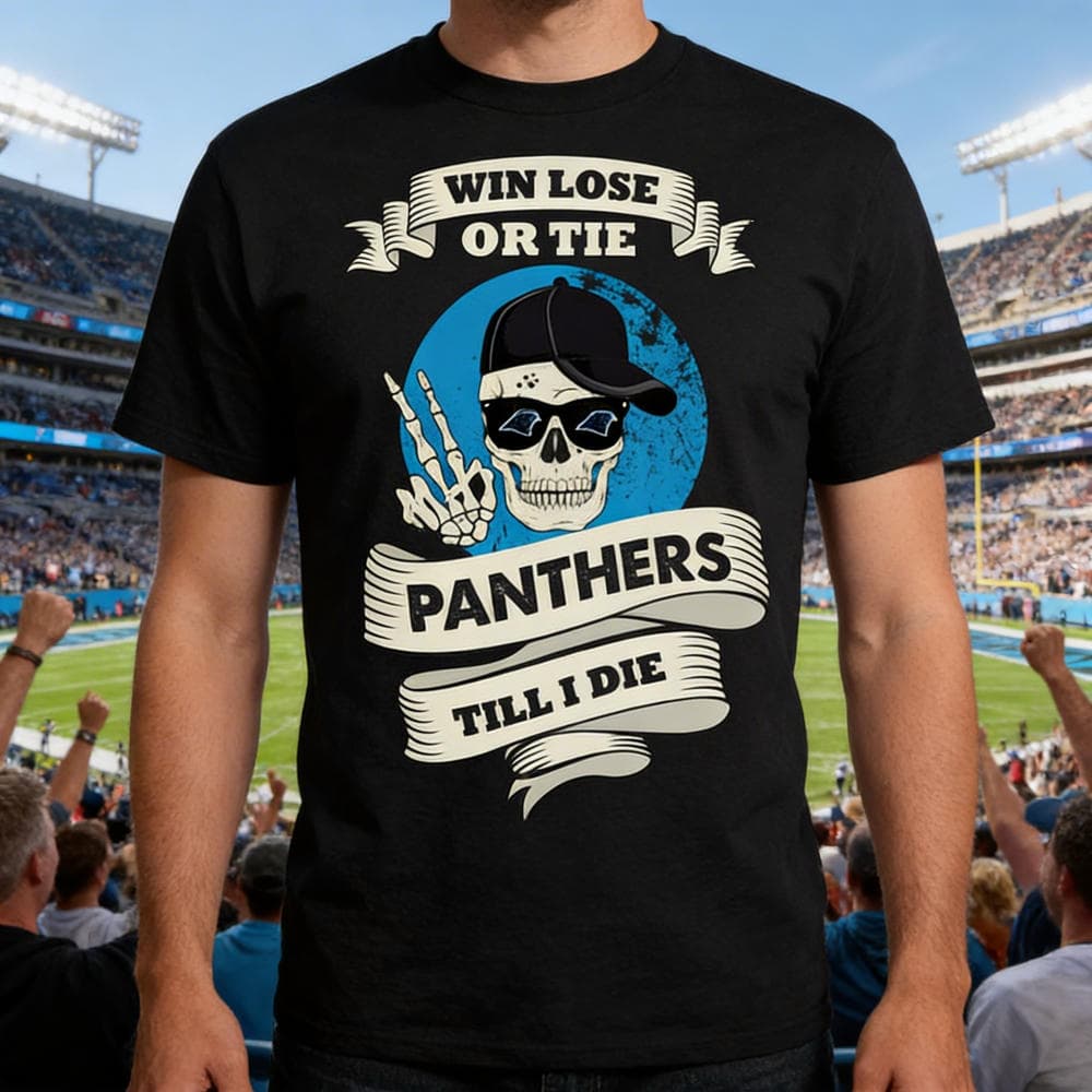 Skull Say Hi Carolina Panthers T Shirts