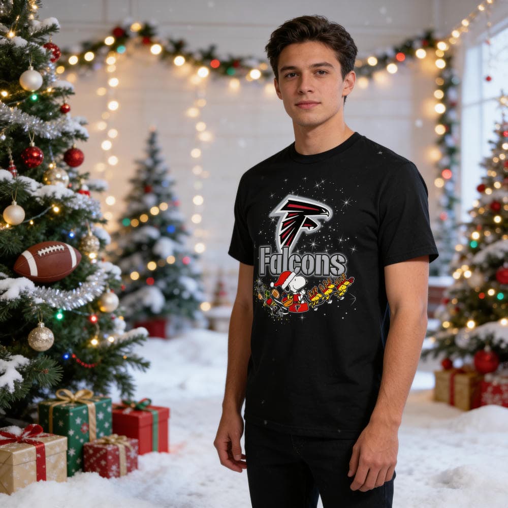Snoopy Christmas Atlanta Falcons T Shirts