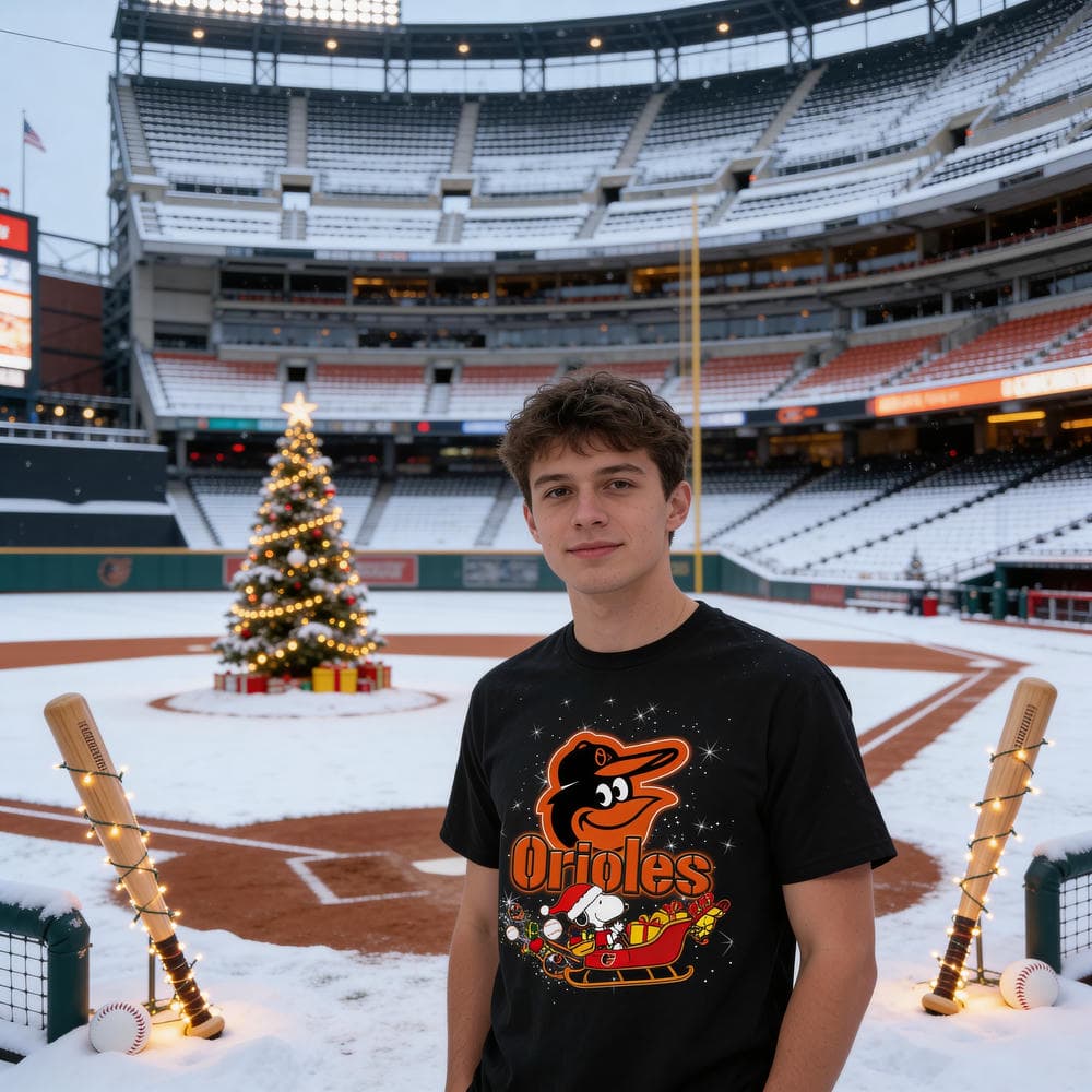 Snoopy Christmas Baltimore Orioles T Shirts