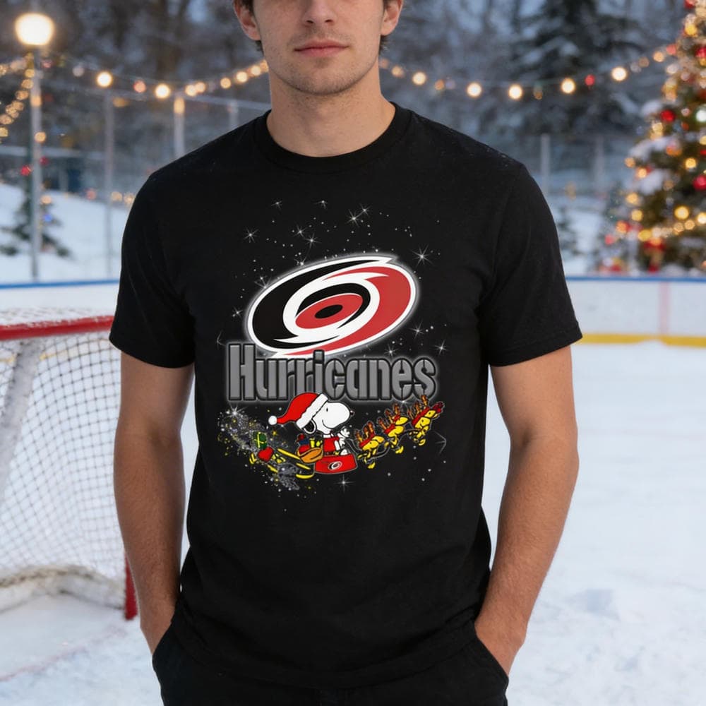 Snoopy Christmas Carolina Hurricanes T Shirts