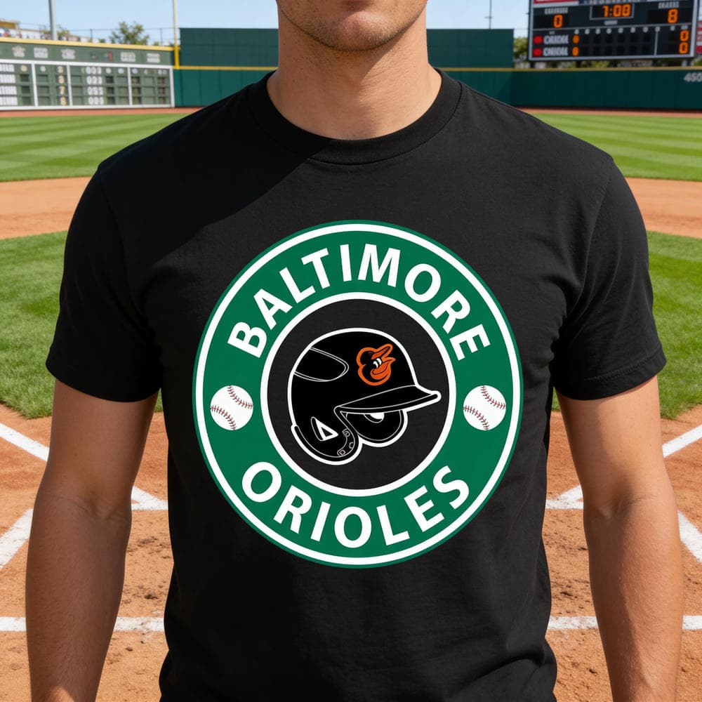 Starbucks Coffee Baltimore Orioles T Shirts