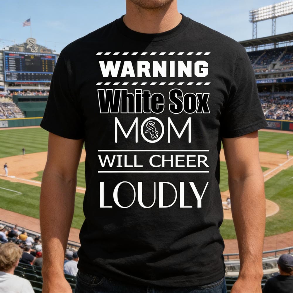 Warning Mom Will Cheer Loudly Chicago White Sox T Shirts
