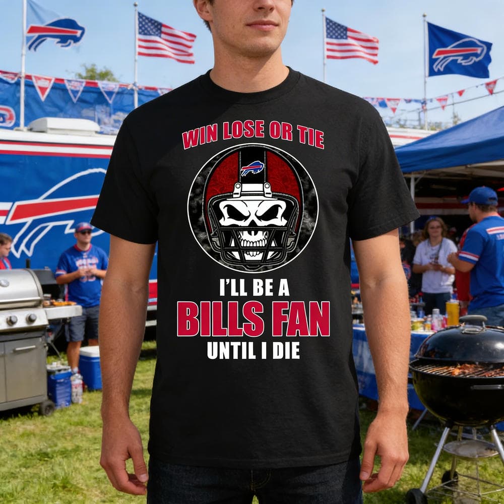 Win Lose Or Tie Until I Die I’ll Be A Fan Buffalo Bills Royal T Shirts