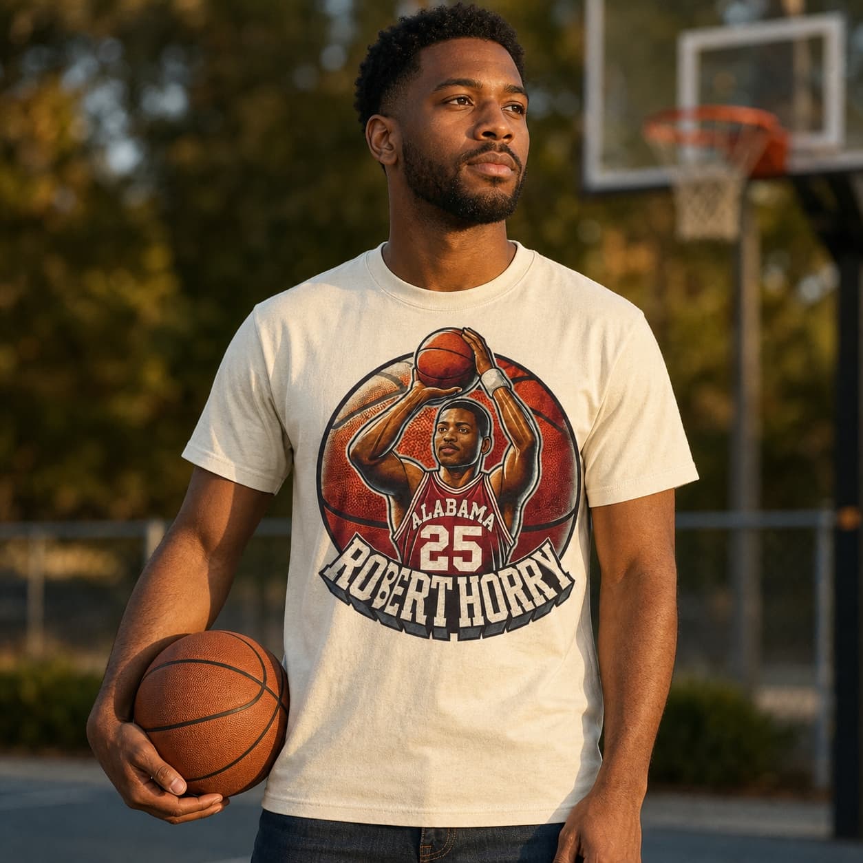 Alabama Crimson Tide Robert Horry Exclusive Retro March Madness Basketball Shirt