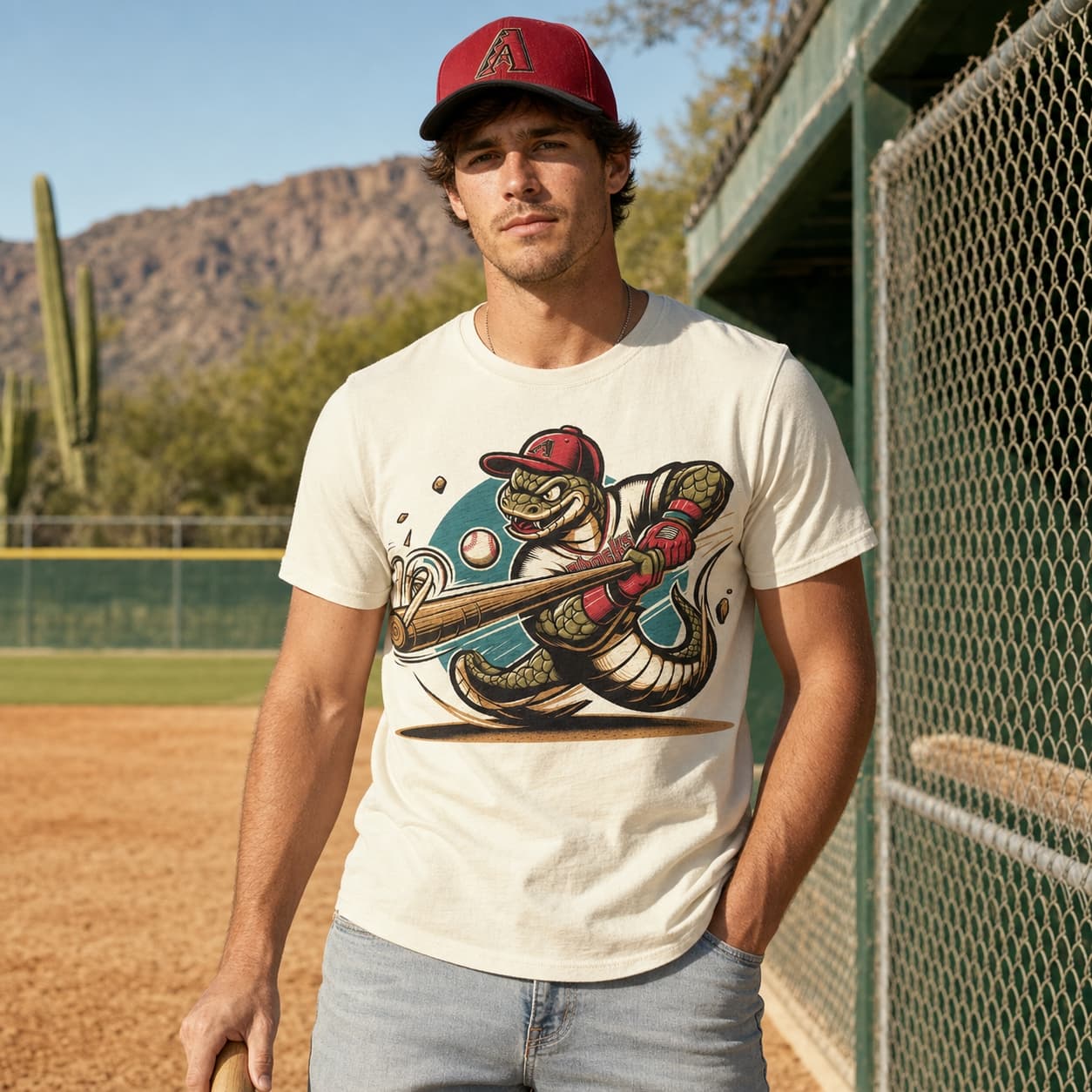 Arizona Diamondbacks Retro Baseball Artwork Shirt