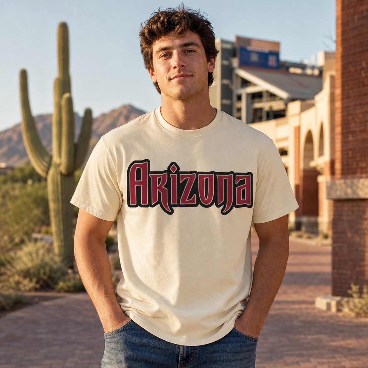 Arizona Diamondbacks Retro Jersey Lettering Baseball Artwork Shirt