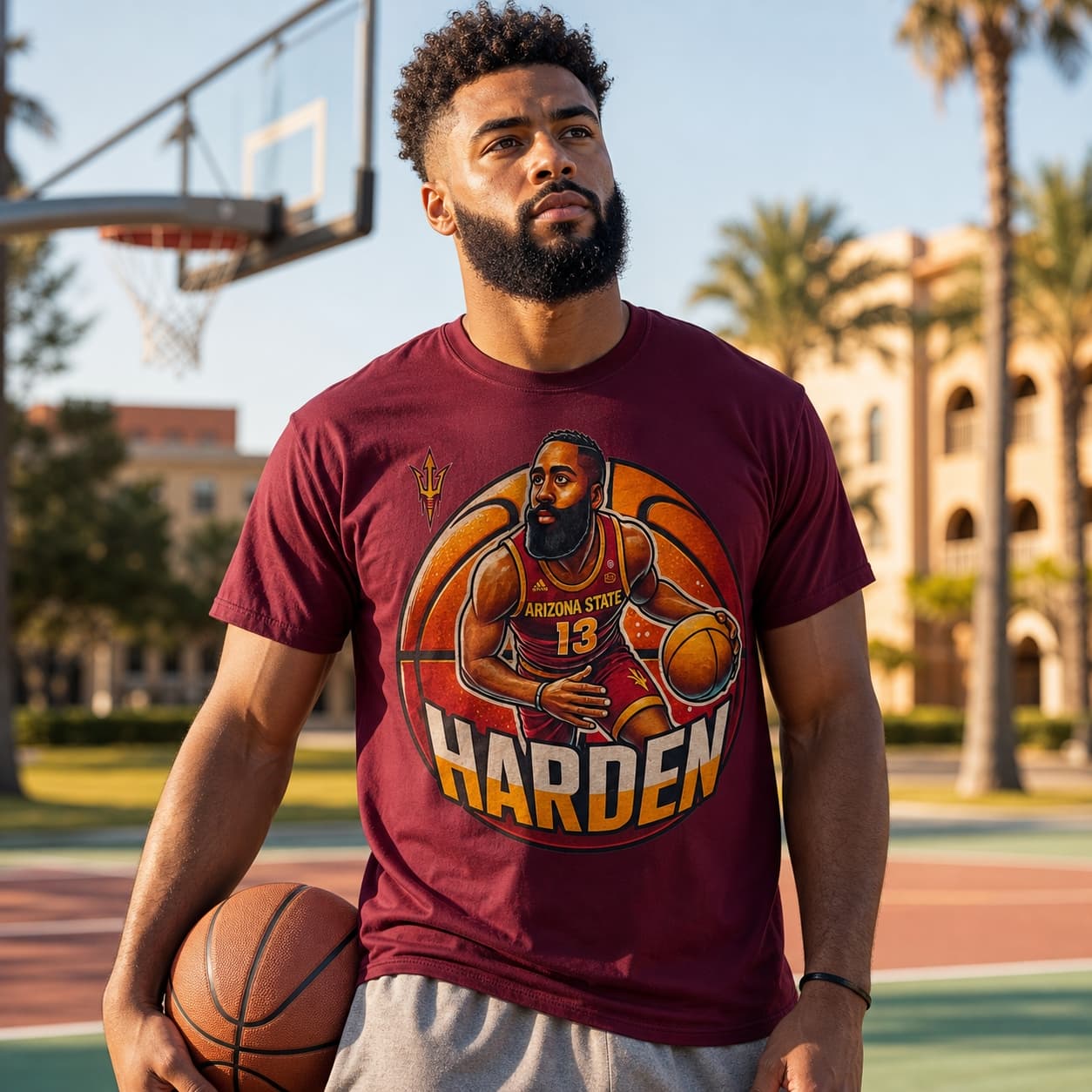 Arizona State Sun Devils James Harden Exclusive Retro March Madness Basketball Shirt