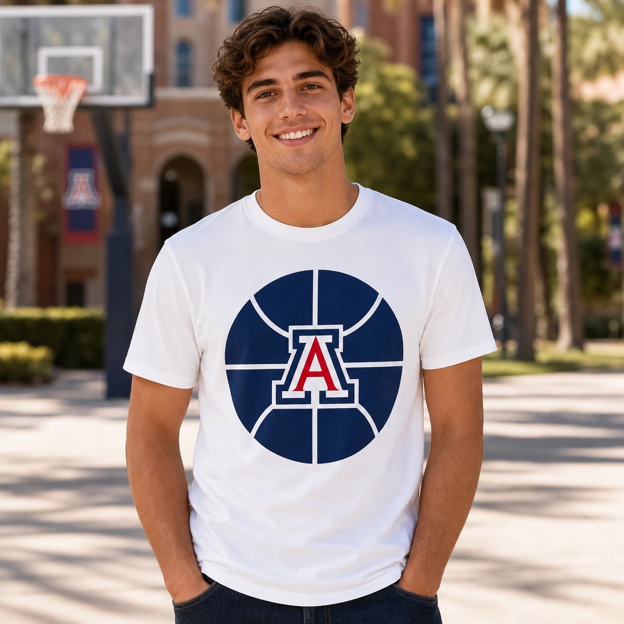 Arizona Wildcats Blue Basketball 1988 T-Shirt