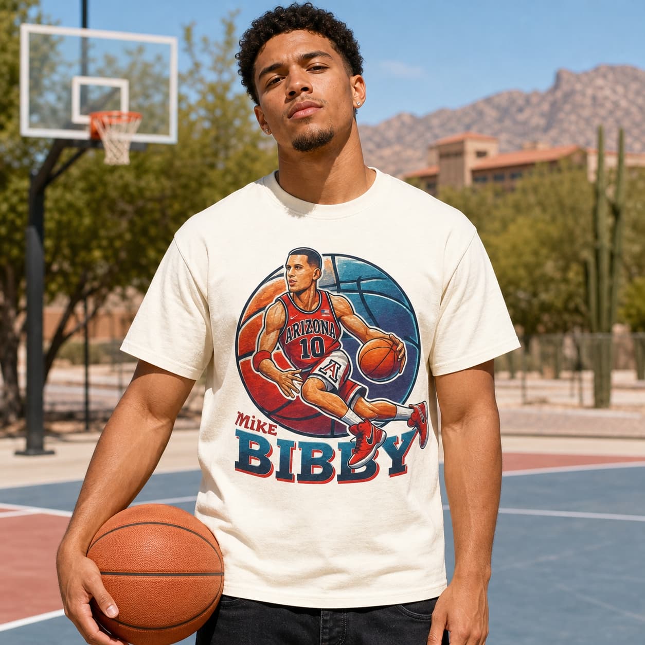 Arizona Wildcats Mike Bibby Exclusive Retro March Madness Basketball Shirt