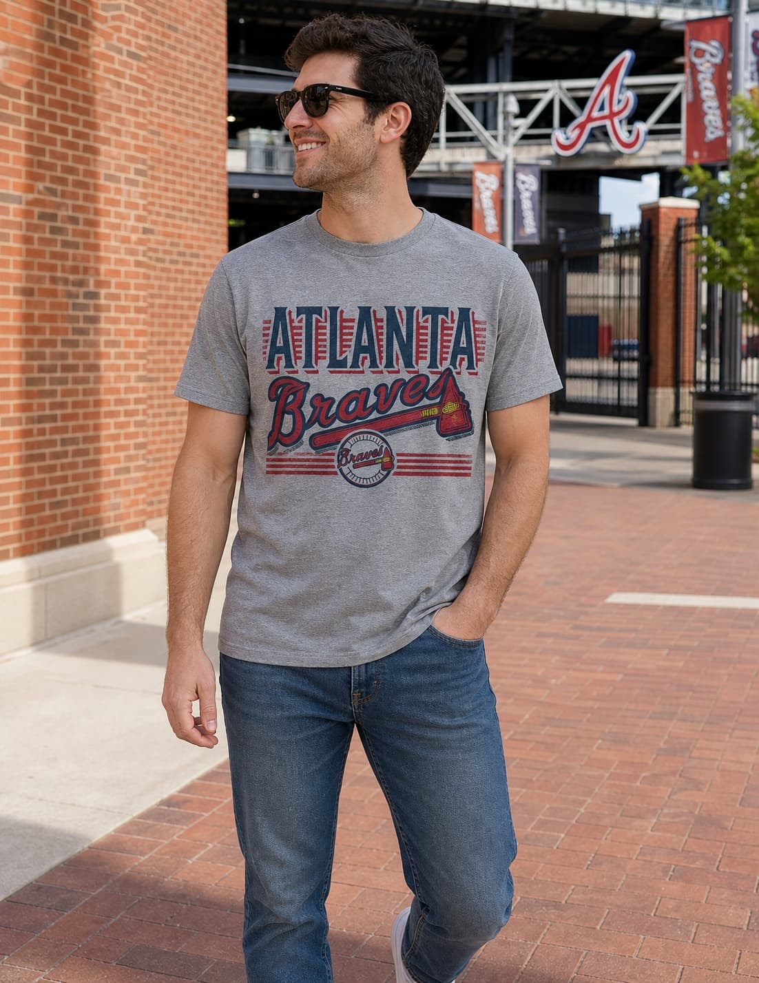 Atlanta Braves Exclusive Retro Baseball Team Artwork Shirt