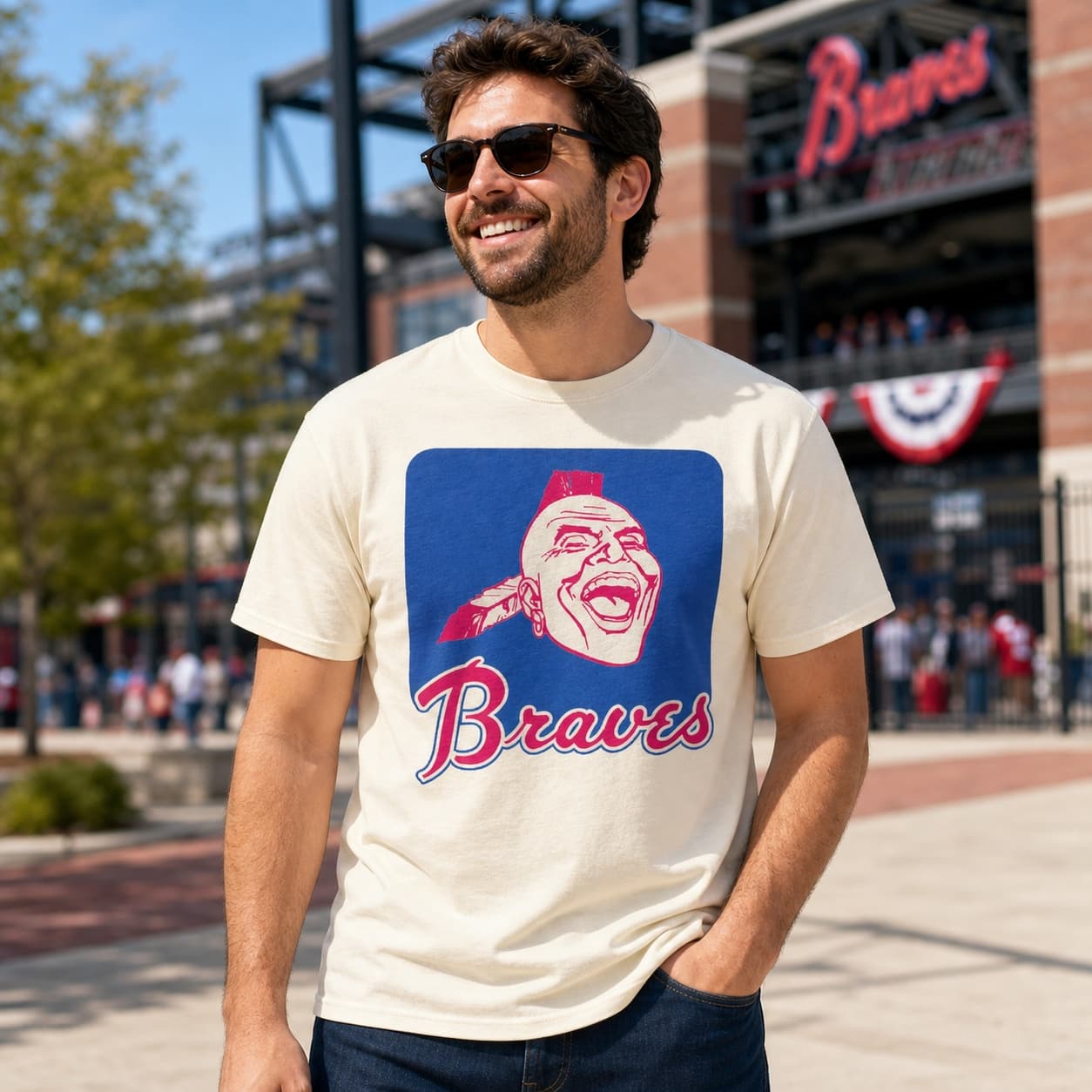 Atlanta Braves Retro Baseball 1968 Artwork Shirt