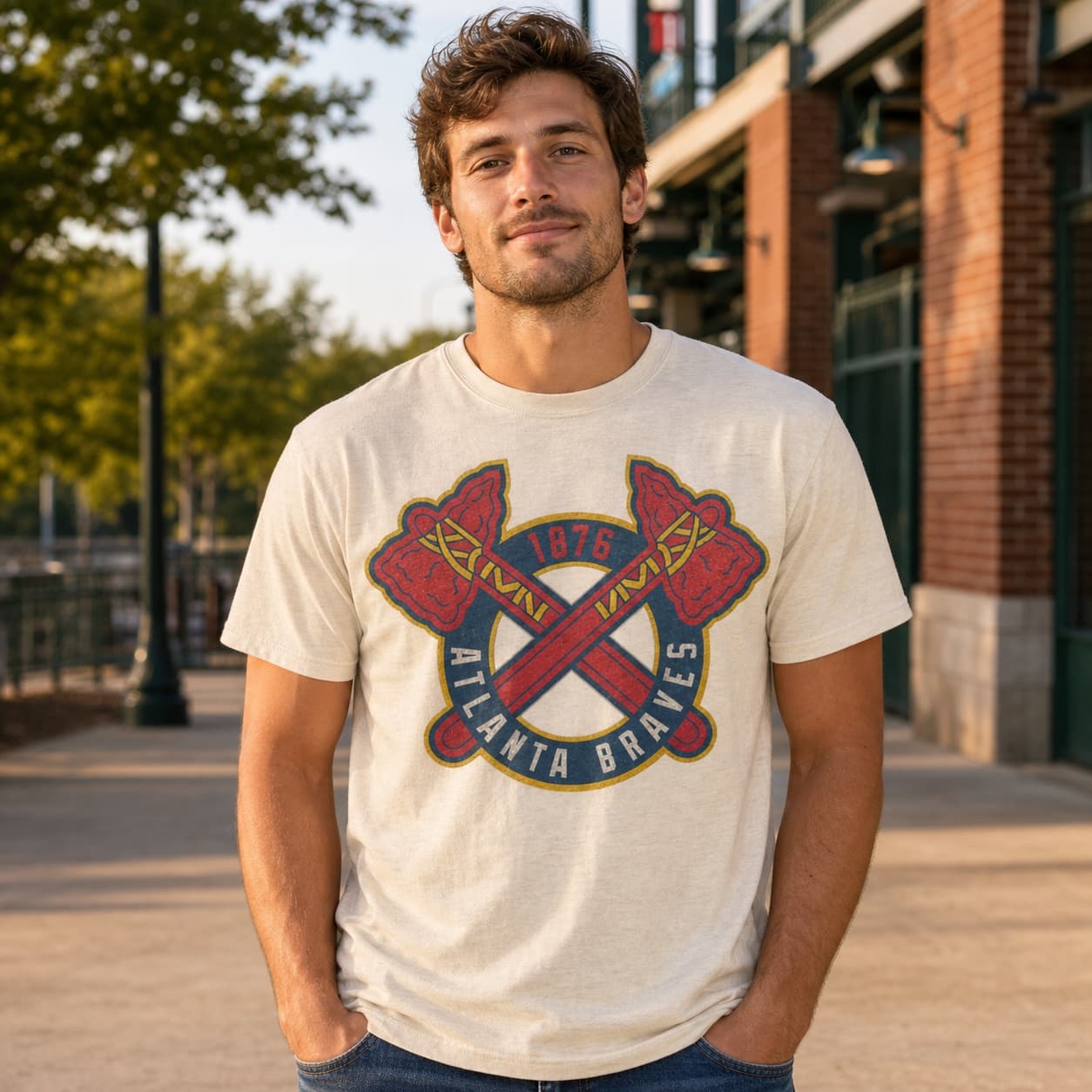 Atlanta Braves Retro Baseball Established 1876 Artwork Shirt