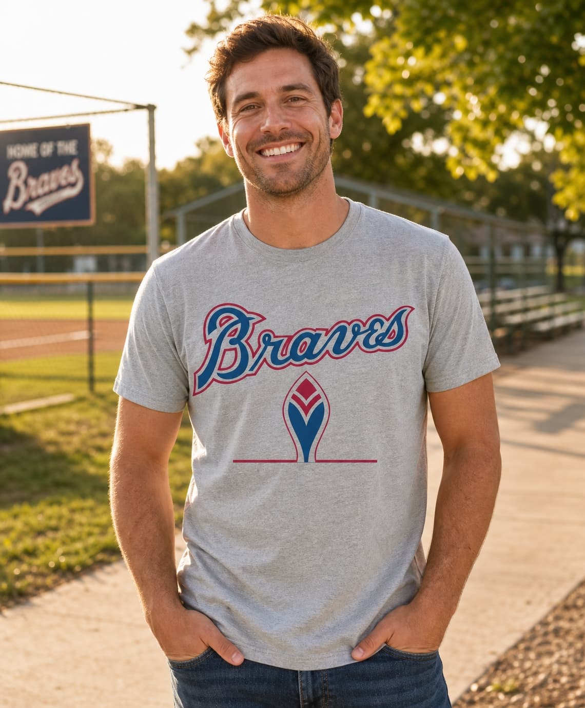 Atlanta Braves Retro Jersey Lettering Baseball 1974 Artwork Shirt