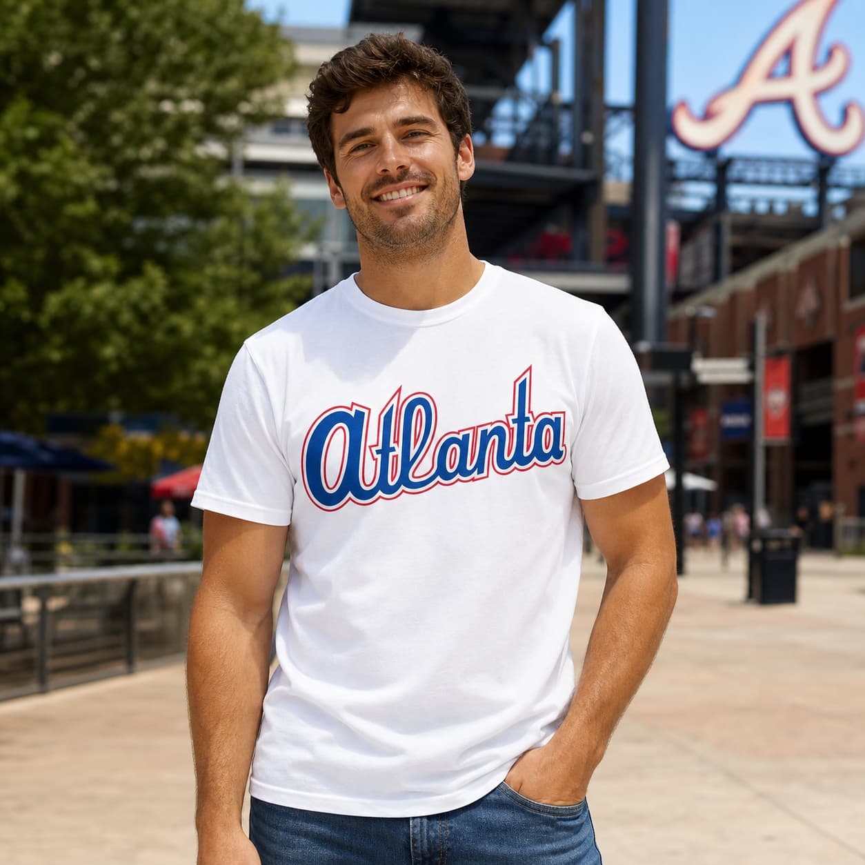 Atlanta Braves Retro Jersey Lettering Baseball 1976 Artwork Shirt