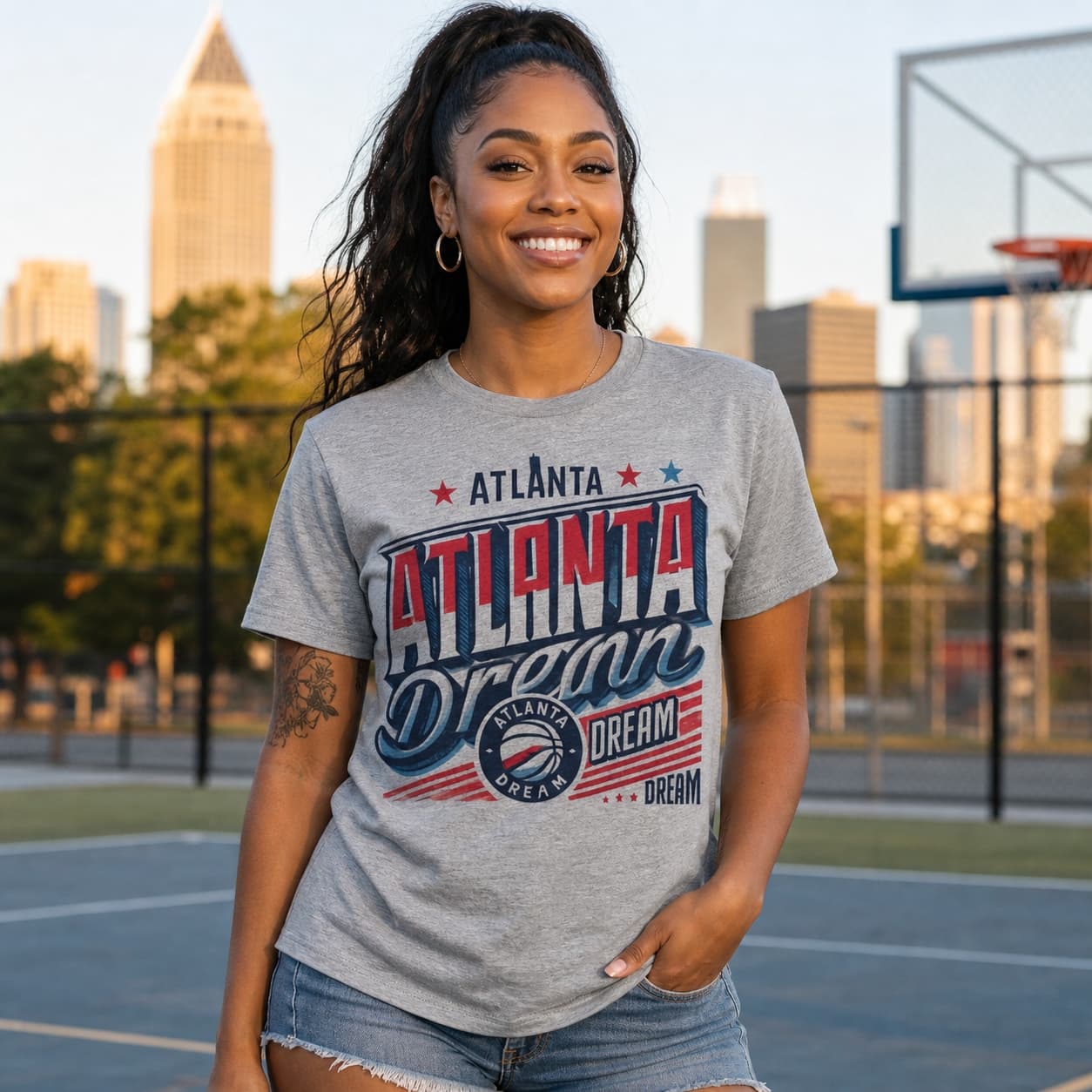 Atlanta Dream Exclusive Retro Basketball Playoff Shirt