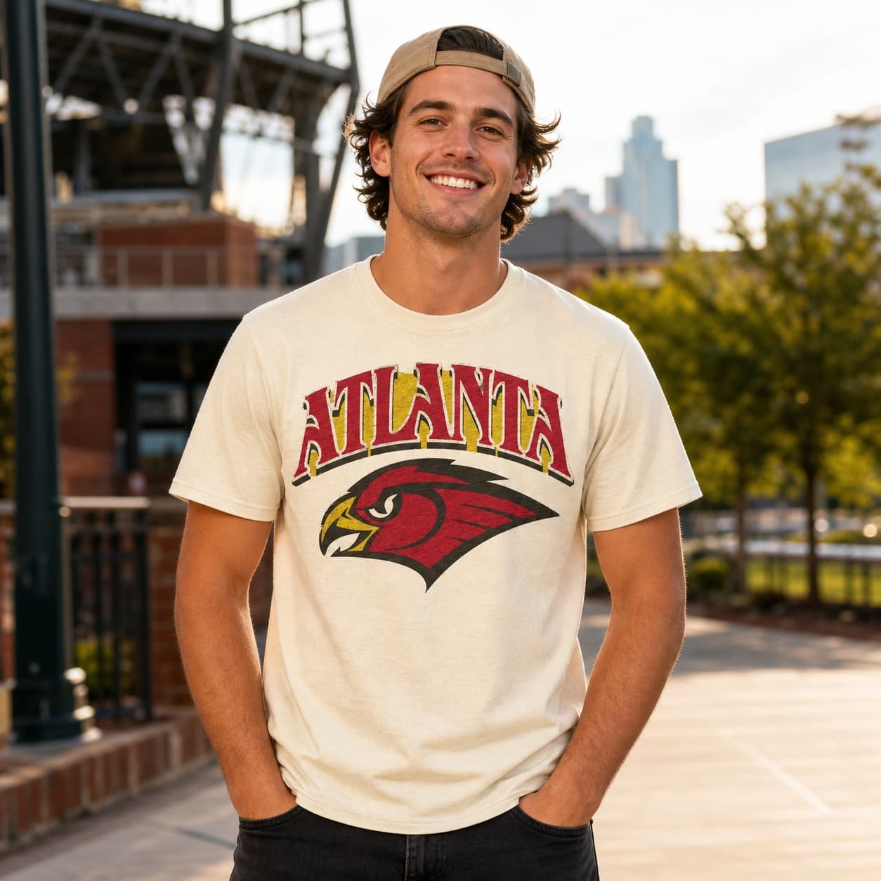 Atlanta Hawks Exclusive Retro Basketball Mascot 1997 Shirt