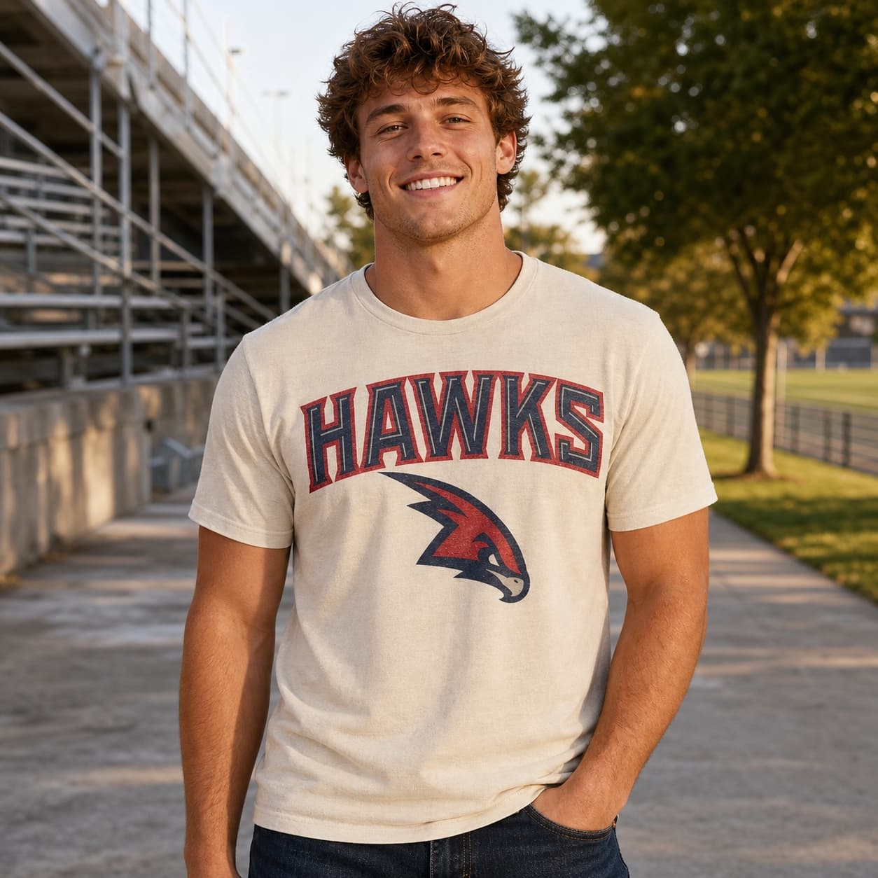 Atlanta Hawks Exclusive Retro Basketball Mascot 2004 Shirt
