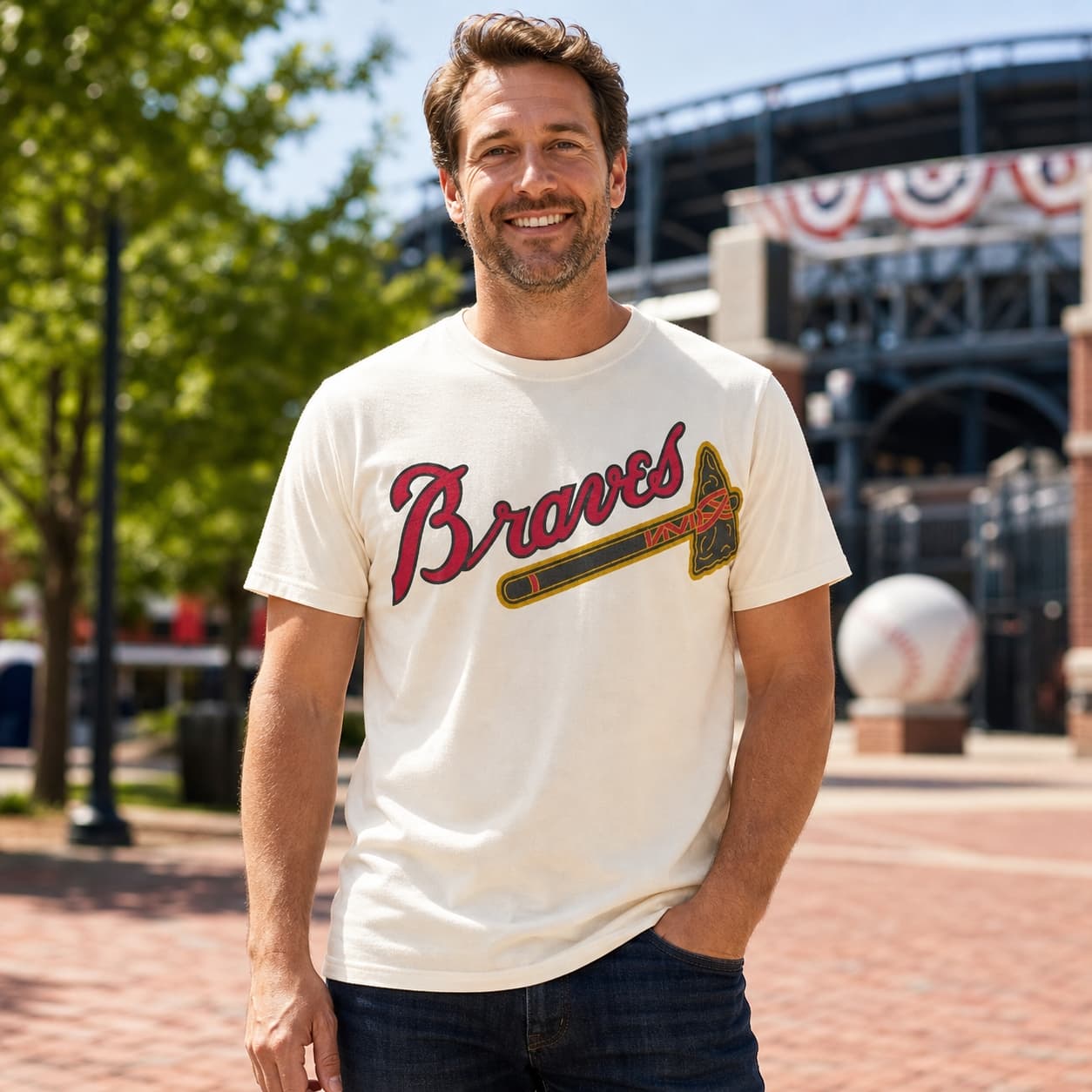Atlanta Milwaukee Braves Retro Baseball 1953 Artwork Shirt