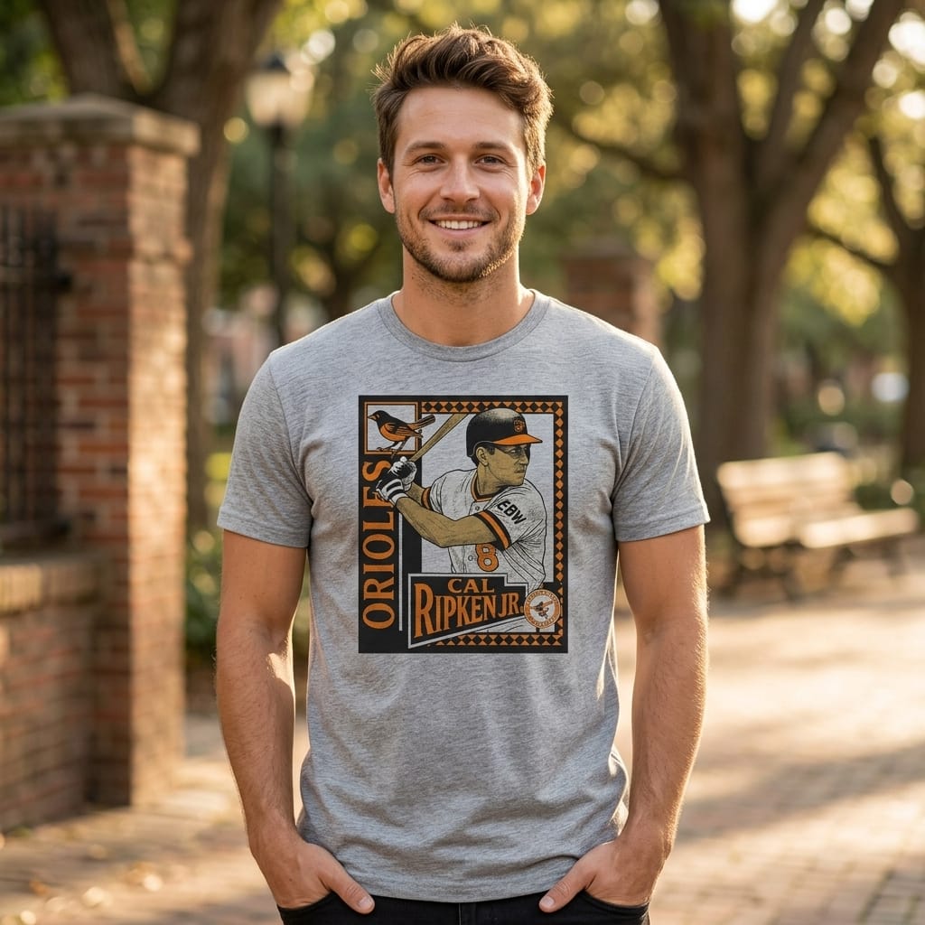 Baltimore Orioles Cal Ripken Jr. Retro Baseball 1992 Artwork Shirt