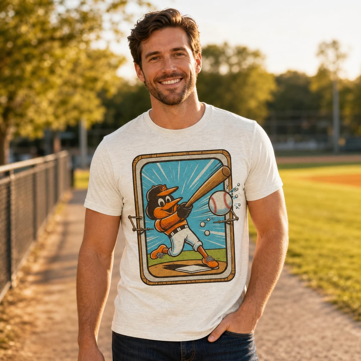 Baltimore Orioles Retro Baseball Card 1982 Artwork Shirt
