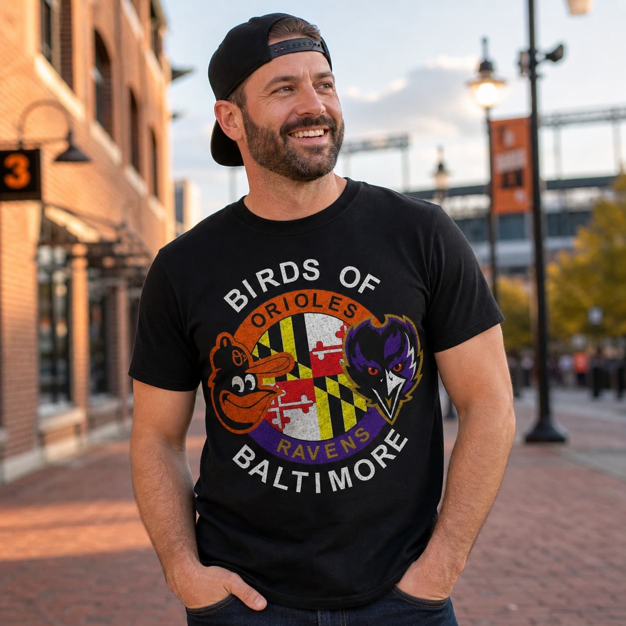 Baltimore Ravens Orioles Retro Birds Football Baseball Artwork Shirt Baltimore Ravens Orioles Retro Birds Football Baseball Artwork Shirt