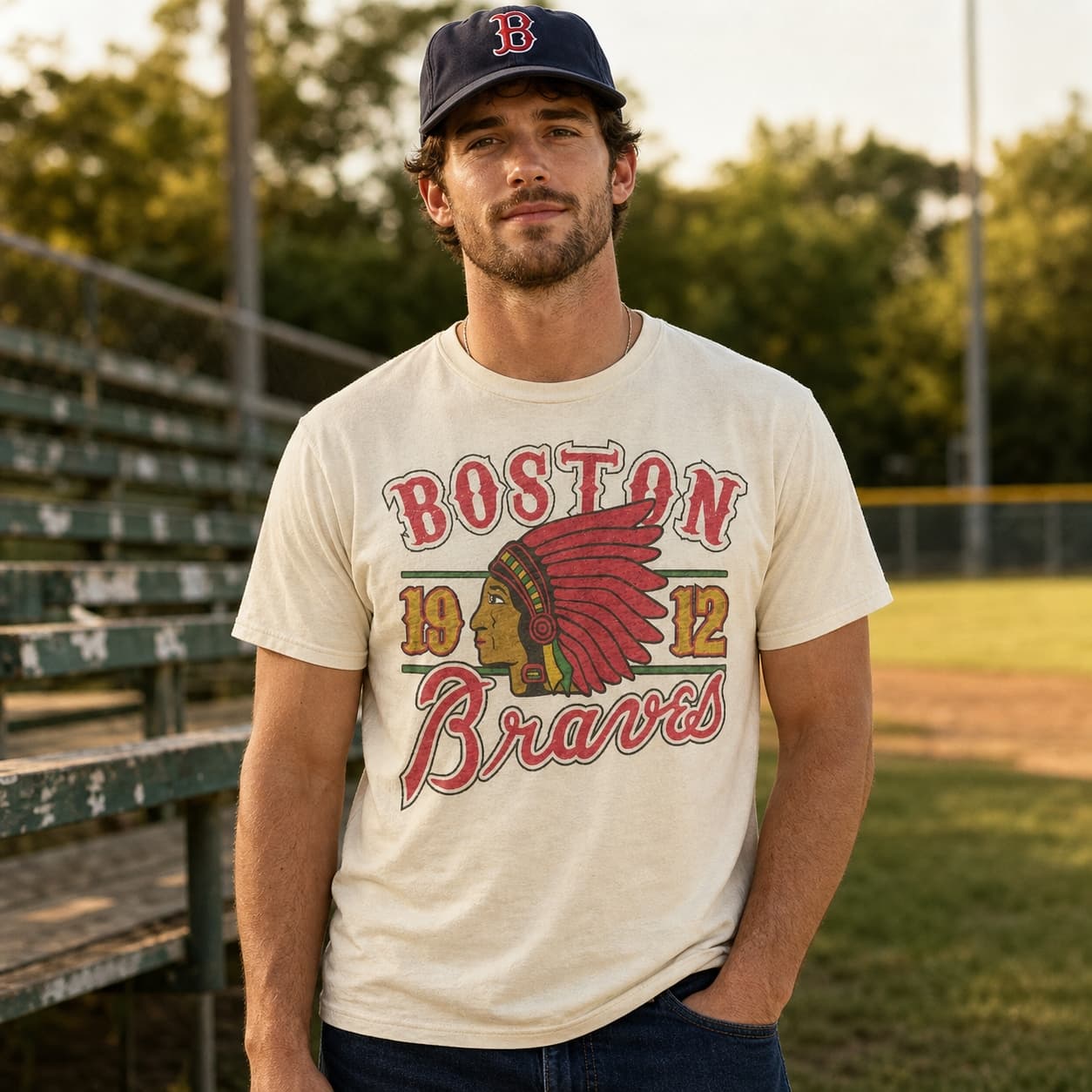 Boston Braves Retro Baseball 1912 Artwork Shirt