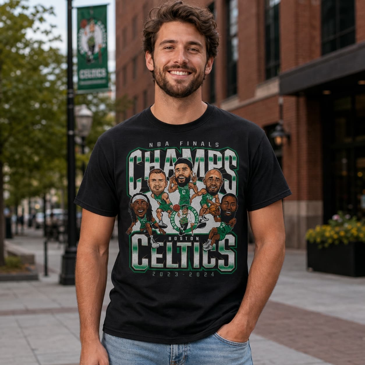 Boston Celtics Championship Team Exclusive Retro Basketball Shirt