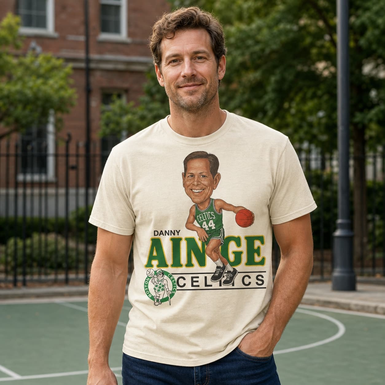 Boston Celtics Danny Ainge Retro Basketball 1986 Shirt