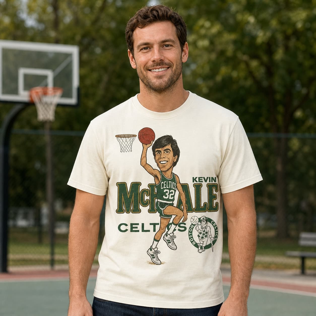 Boston Celtics Kevin McHale Retro Basketball 1987 Shirt