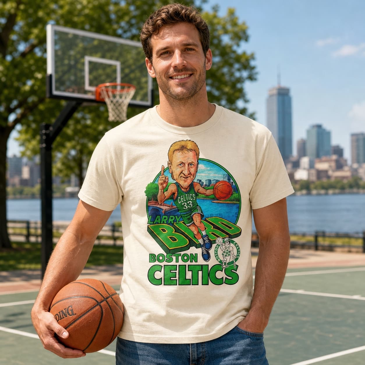 Boston Celtics Larry Bird Exclusive Retro Basketball 1990 Shirt