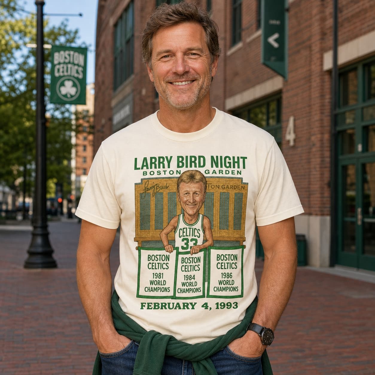 Boston Celtics Larry Bird Night Exclusive Retro Basketball 1993 Shirt