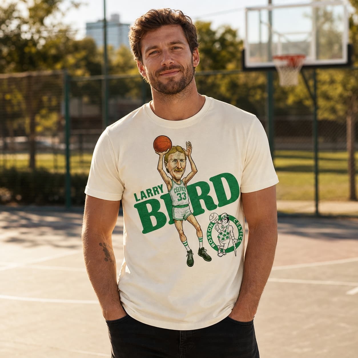 Boston Celtics Larry Bird Retro Basketball 1987 Shirt