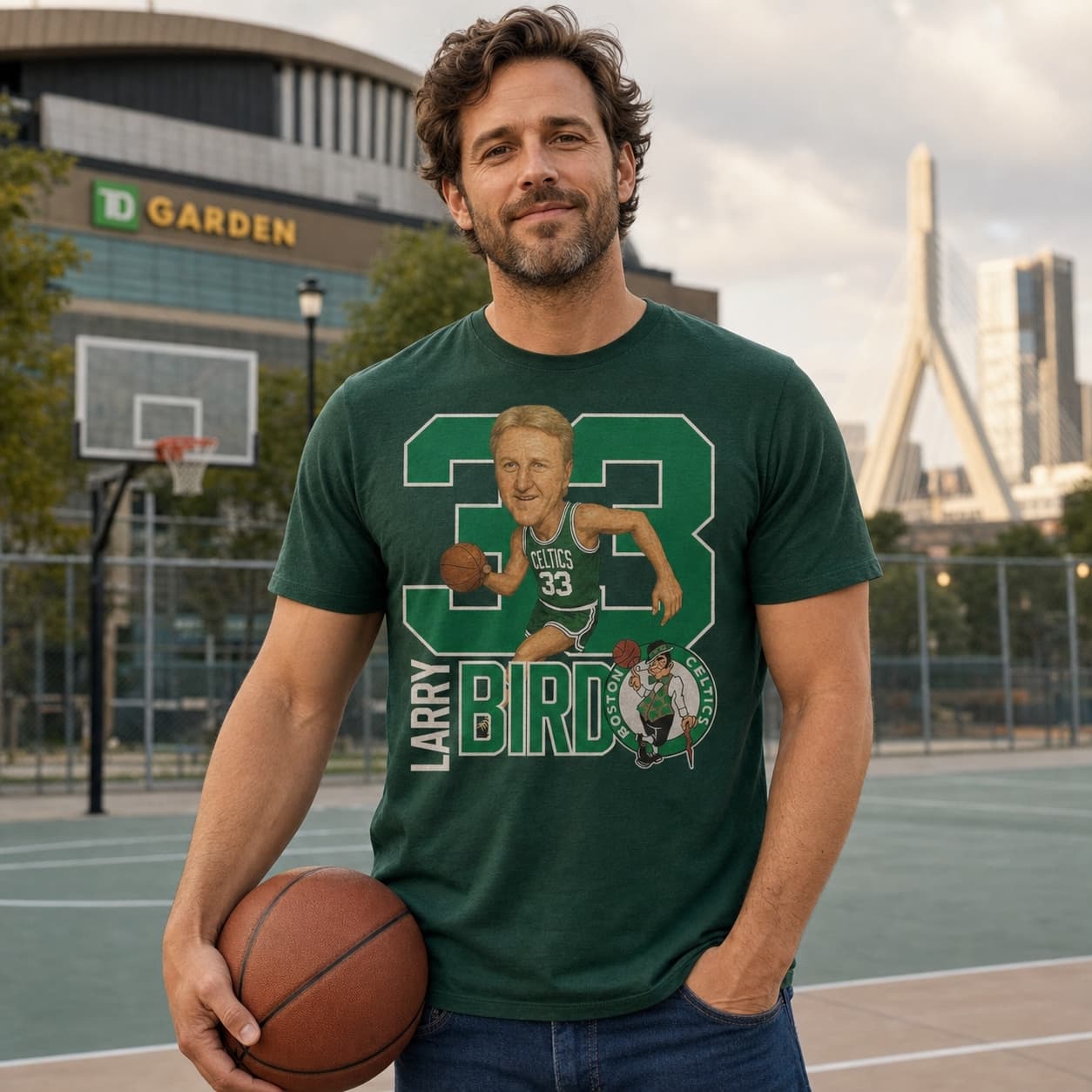 Boston Celtics Larry Bird Retro Basketball 1989 Shirt