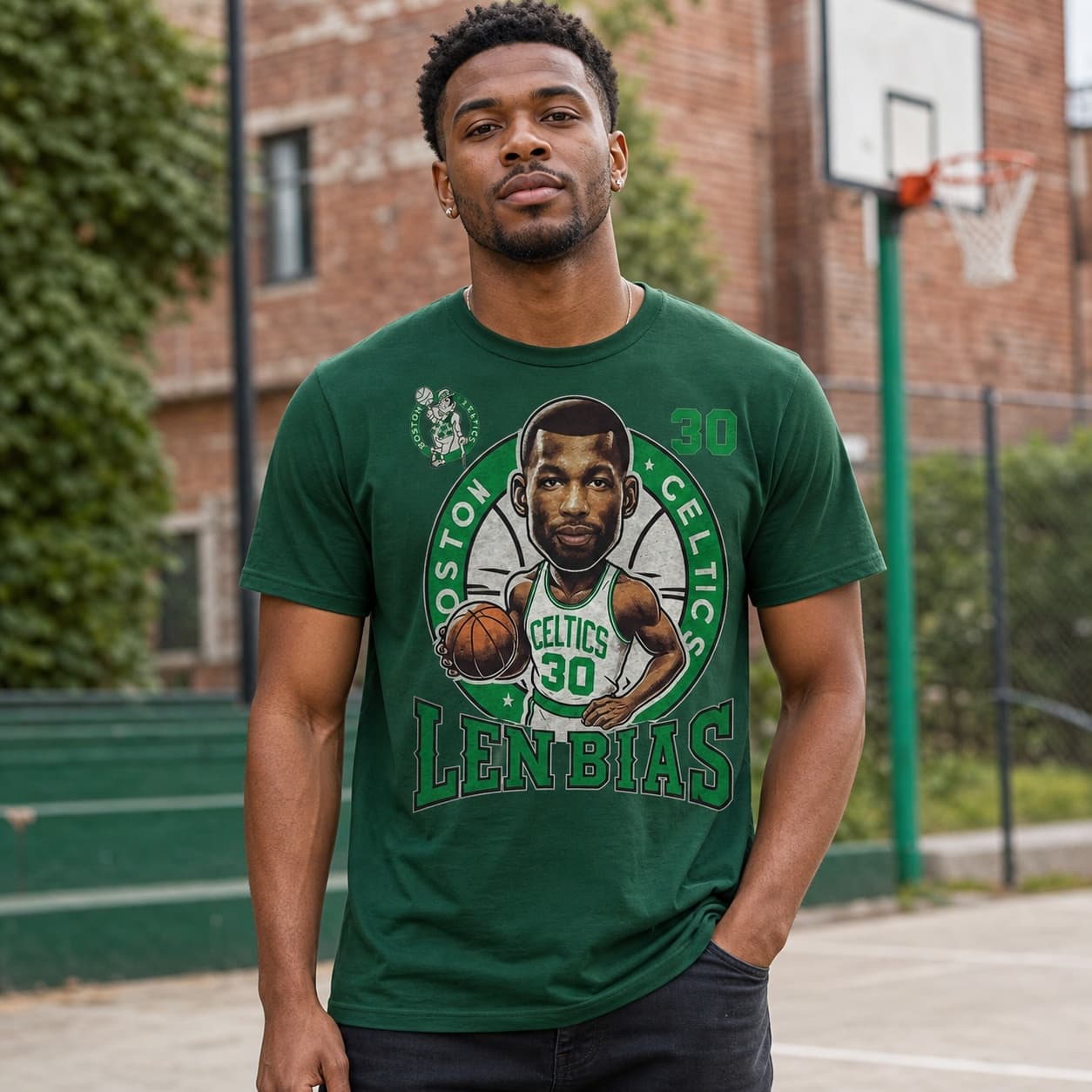 Boston Celtics Len Bias #30 Exclusive Retro Basketball 1986 Shirt