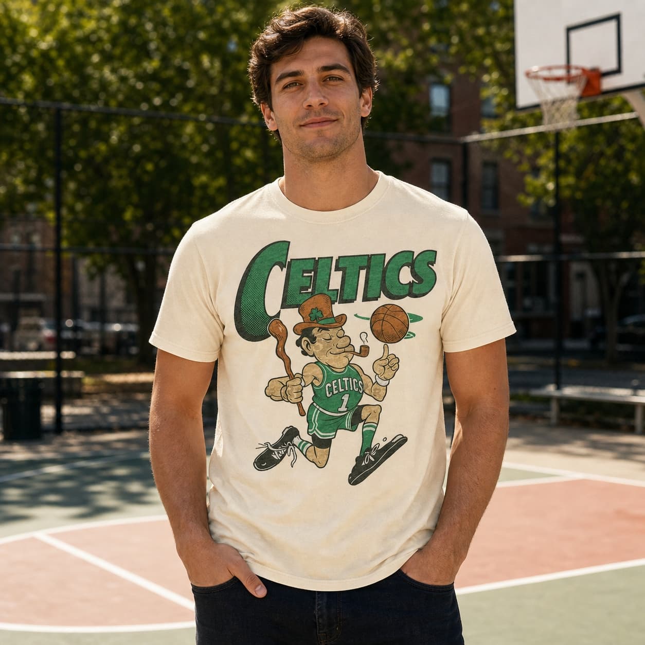 Boston Celtics Mascot Retro Basketball 1988 Shirt
