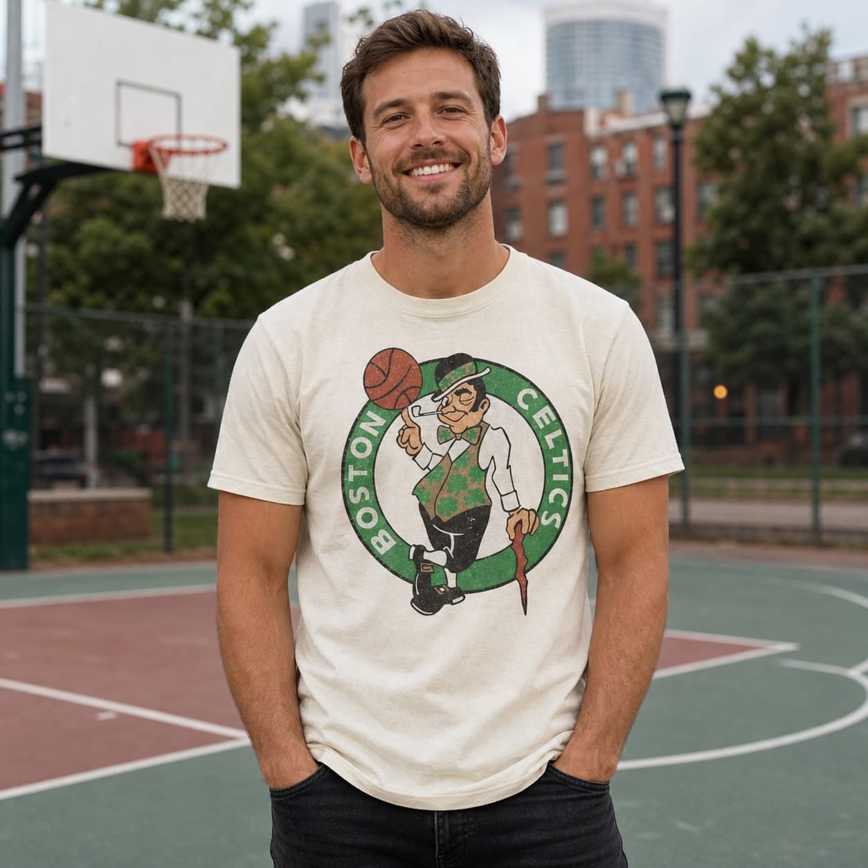 Boston Celtics Retro Basketball 1955 Shirt